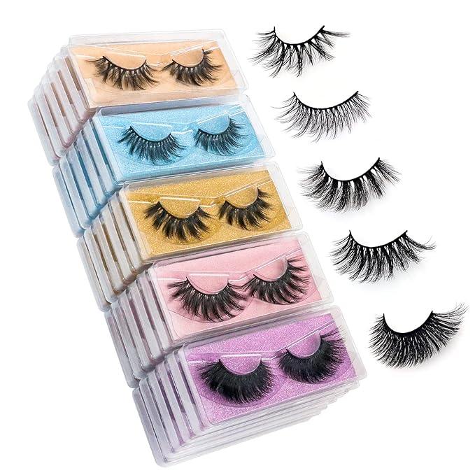 Losha Lashes Spiky Manga Lashes 14 Pairs Anime False Eyelashes 8D Wispy Eye Lashes Kit with Lash Glue and Lash Tweezers Natural Soft Fake Eyelashes (Cutes) 