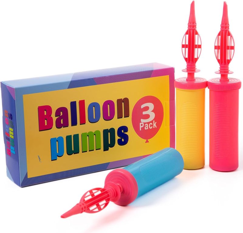 Balloon Pump Hand Held, Inflator Air Pump for Balloons - 2Way Dual Action, Friends can Help - Sturdy Ballon Inflator Pump 