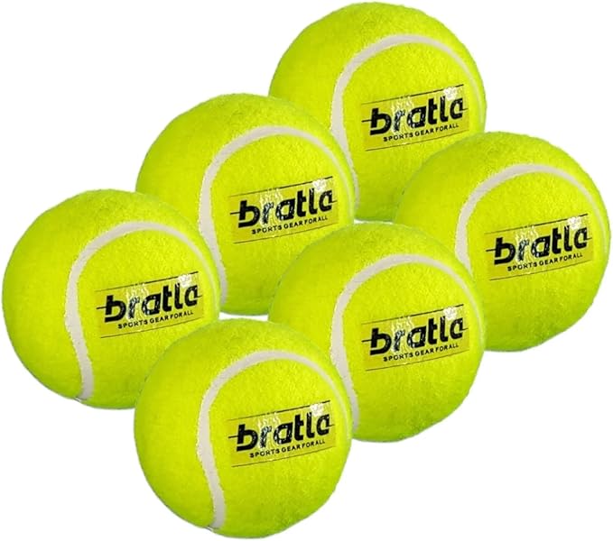 Heavy Tennis Cricket Ball 120-130g - Pack of 6 | Hard Tennis Balls for Softball Cricket Games
