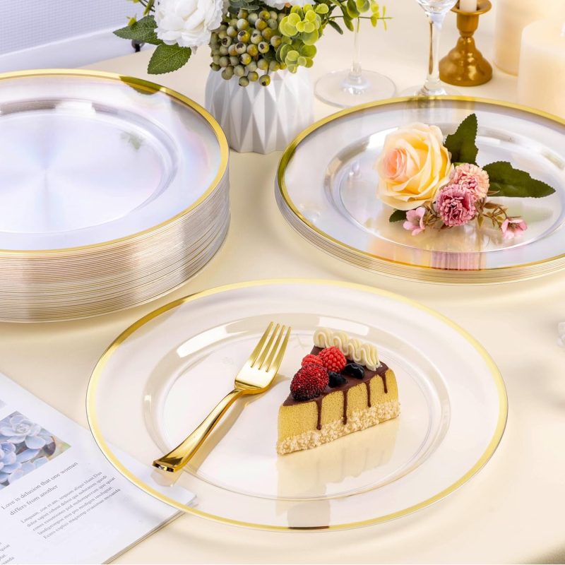 Demetra Gold Rim Charge Plate 