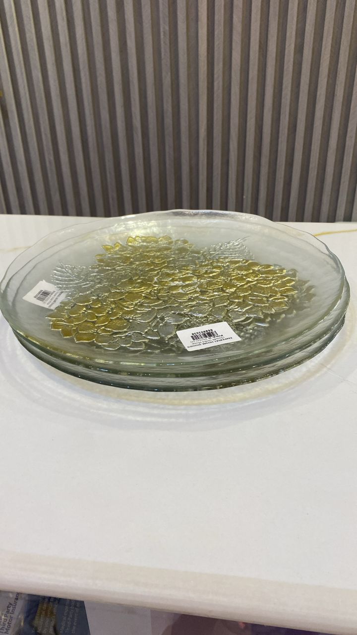 Flower gold plate 